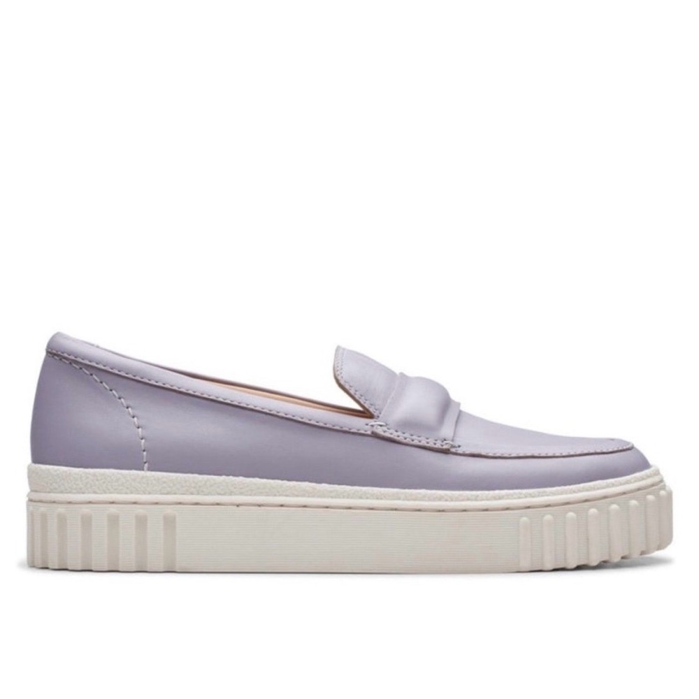 Clarks Lavender Platform Loafers - Picture 3 of 5